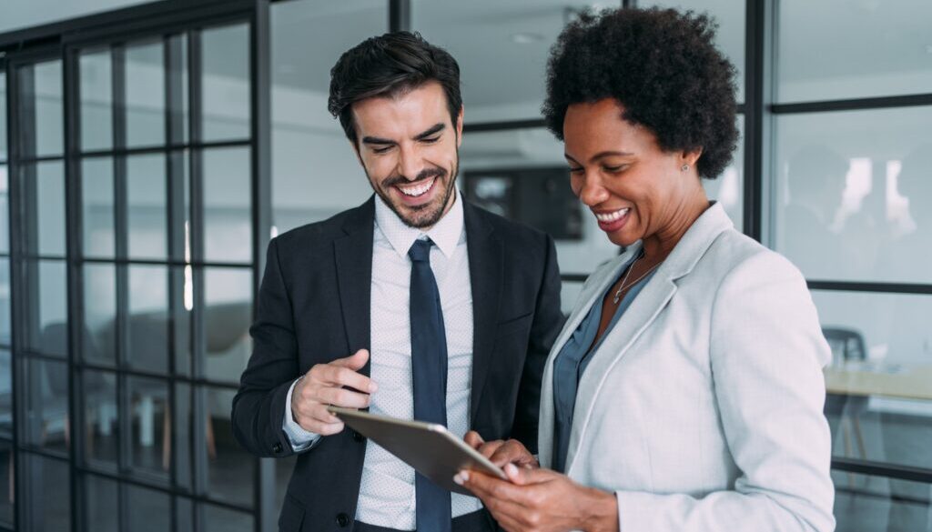 Business people in the office. CFO and fractional financial services